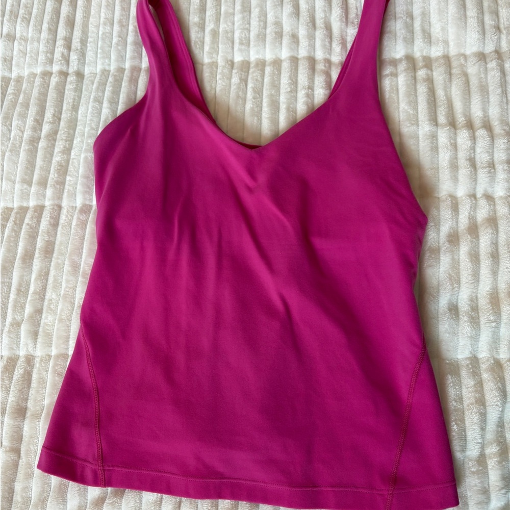 Lululemon Athletica Pink Fitted Sleeveless Camisole